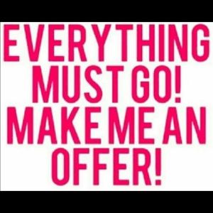 Closet clear out. Open to all reasonable offers.